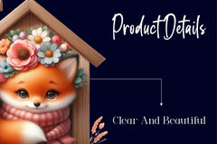 Cute Spring Fox Clipart Bundle - CraftNest - Digital Crafting and Art