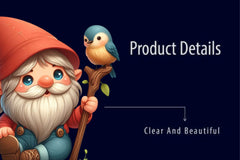 Gnome & Bird Clipart Bundle - CraftNest - Digital Crafting and Art