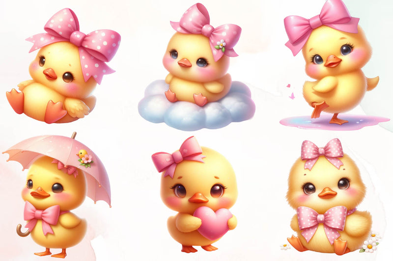 Lovely Ducks Clipart Bundle - CraftNest - Digital Crafting and Art