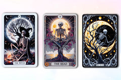 Funny Skeleton Tarot Cards Clipart Bundle - CraftNest - Digital Crafting and Art