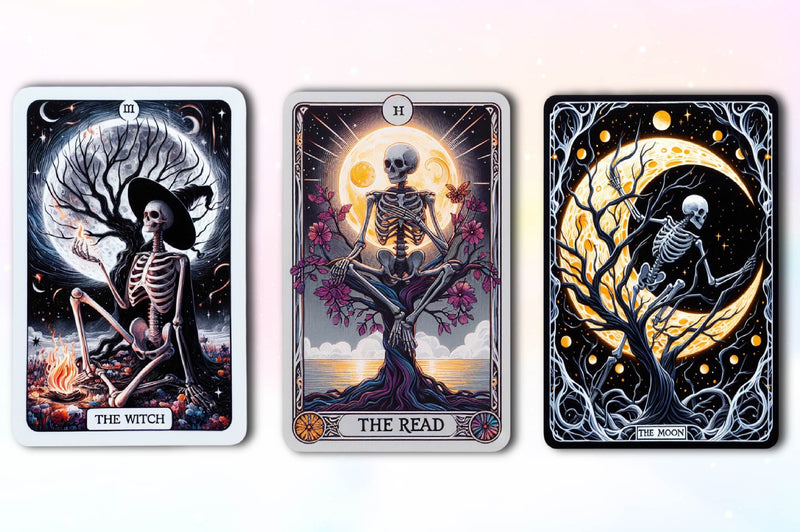 Funny Skeleton Tarot Cards Clipart Bundle - CraftNest - Digital Crafting and Art