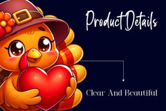 Autumn Cute Turkey Clipart Bundle - CraftNest - Digital Crafting and Art