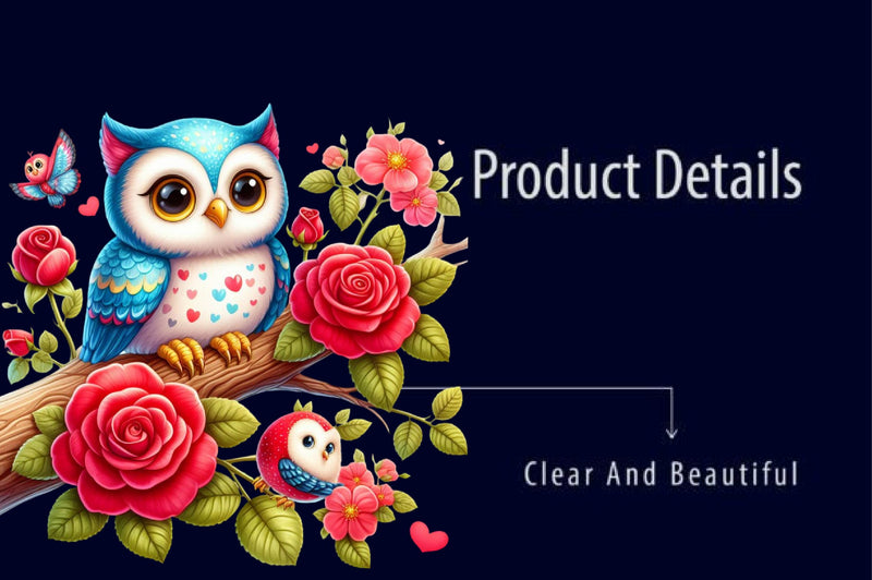 Floral Cute Owl Clipart Bundle - CraftNest - Digital Crafting and Art