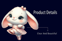Cute Ballet Bunny Clipart Bundle - CraftNest - Digital Crafting and Art