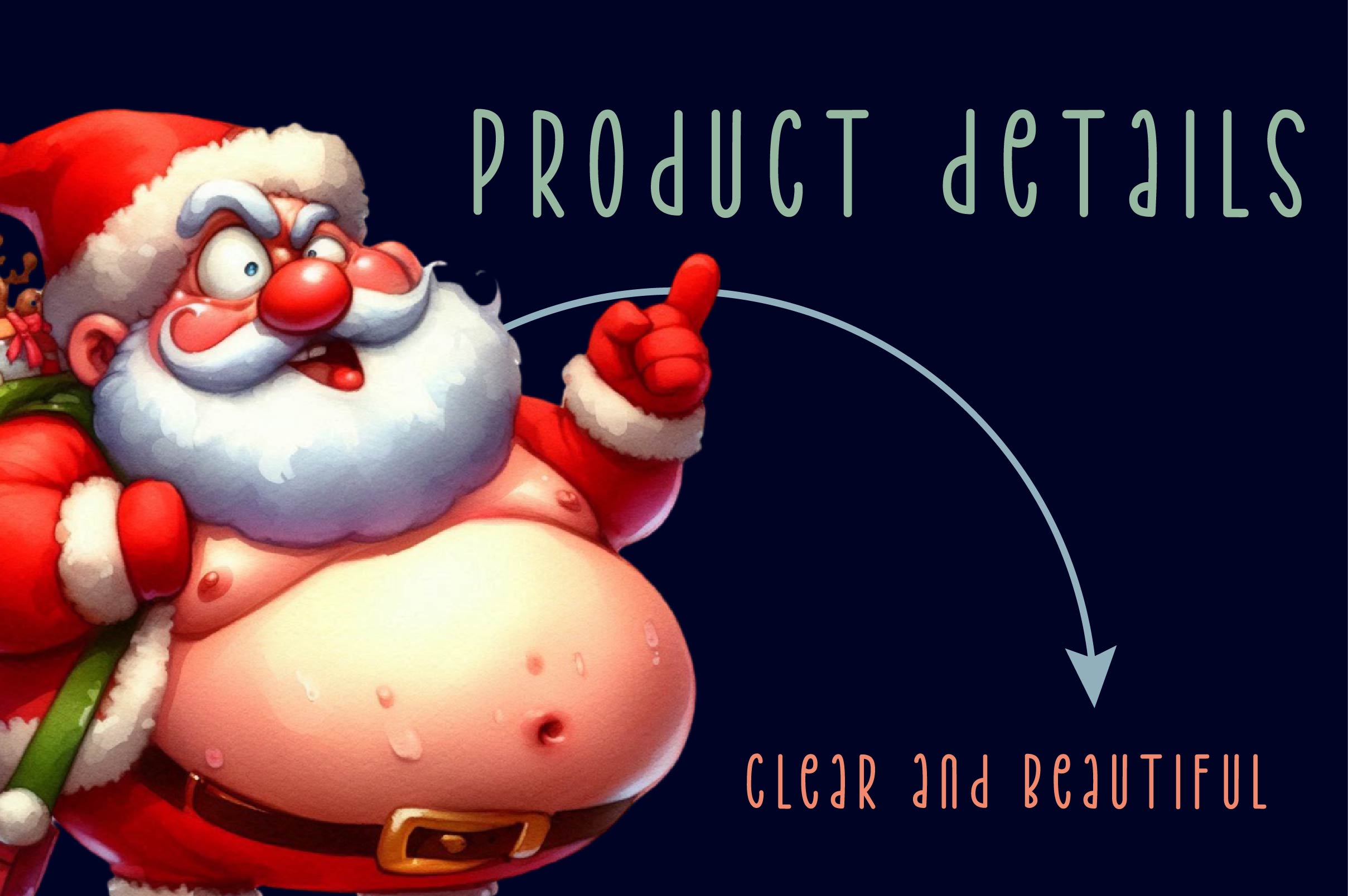 Christmas Funny Fat Santa Clipart Bundle - CraftNest - Digital Crafting and Art