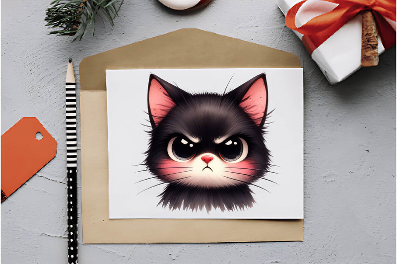 Cute And Funny Grumpy Cat Clipart Bundle - CraftNest - Digital Crafting and Art