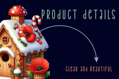 Christmas Wooden Bird House Clipart Bundle - CraftNest - Digital Crafting and Art