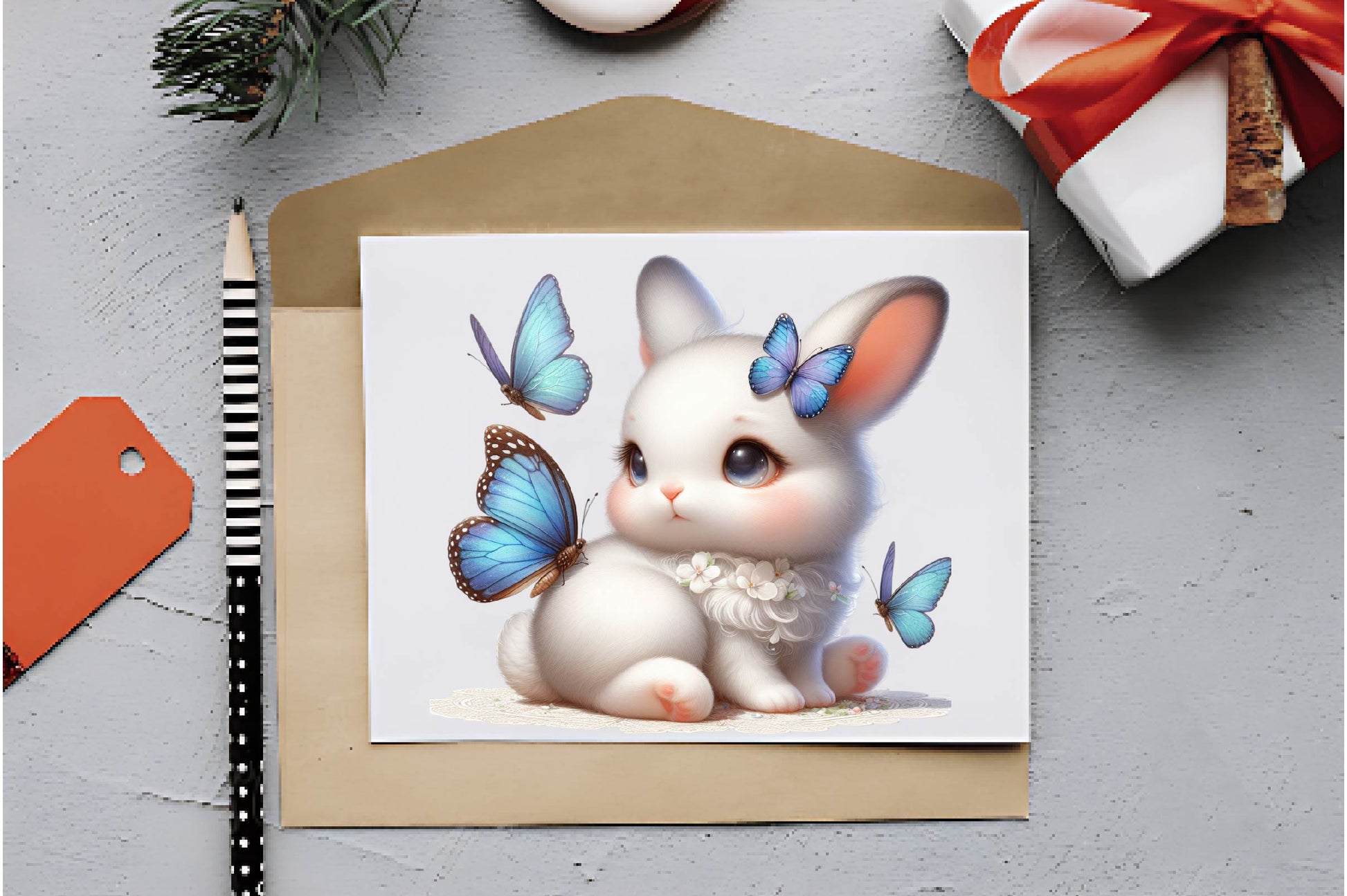 Bunny And Butterfly Clipart Bundle - CraftNest - Digital Crafting and Art