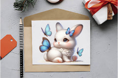 Bunny And Butterfly Clipart Bundle - CraftNest - Digital Crafting and Art