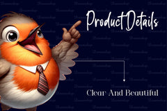Funny American Robin Bird Clipart Bundle - CraftNest - Digital Crafting and Art