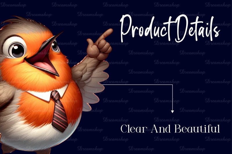 Funny American Robin Bird Clipart Bundle - CraftNest - Digital Crafting and Art