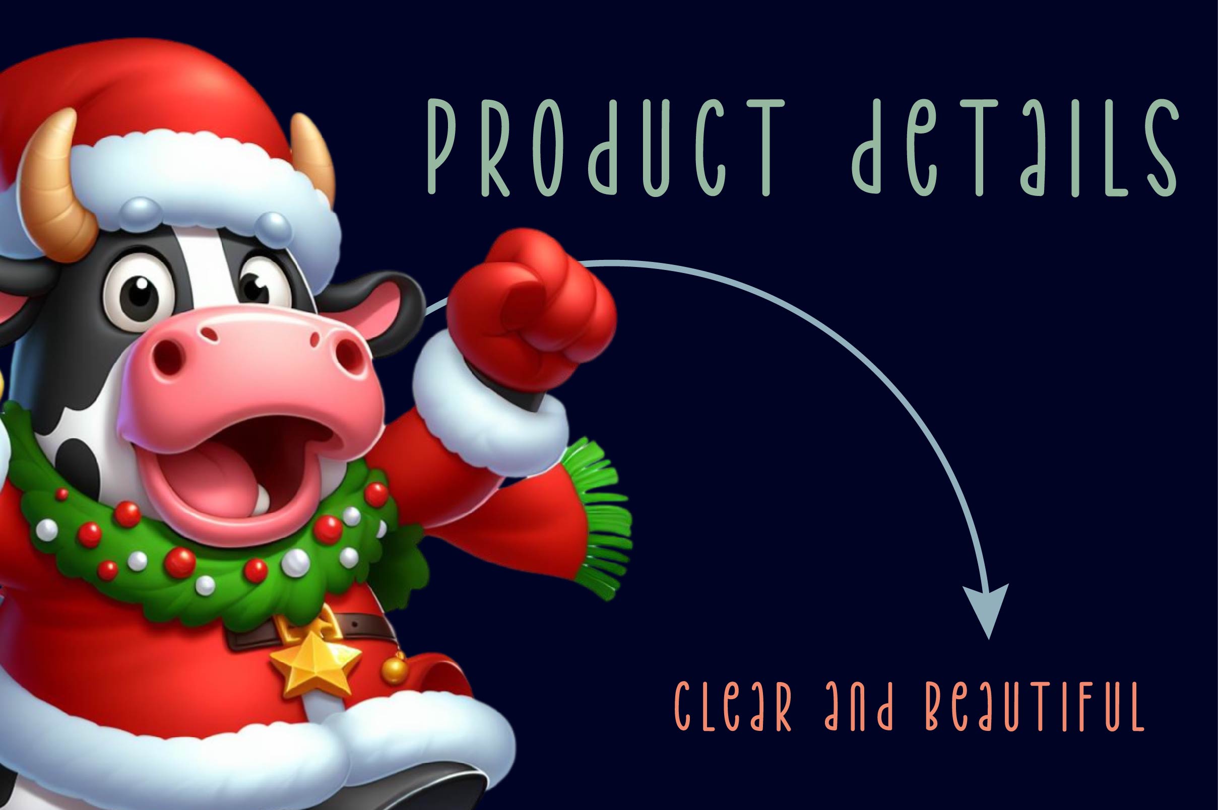 Funny Christmas Cow Clipart Bundle - CraftNest - Digital Crafting and Art