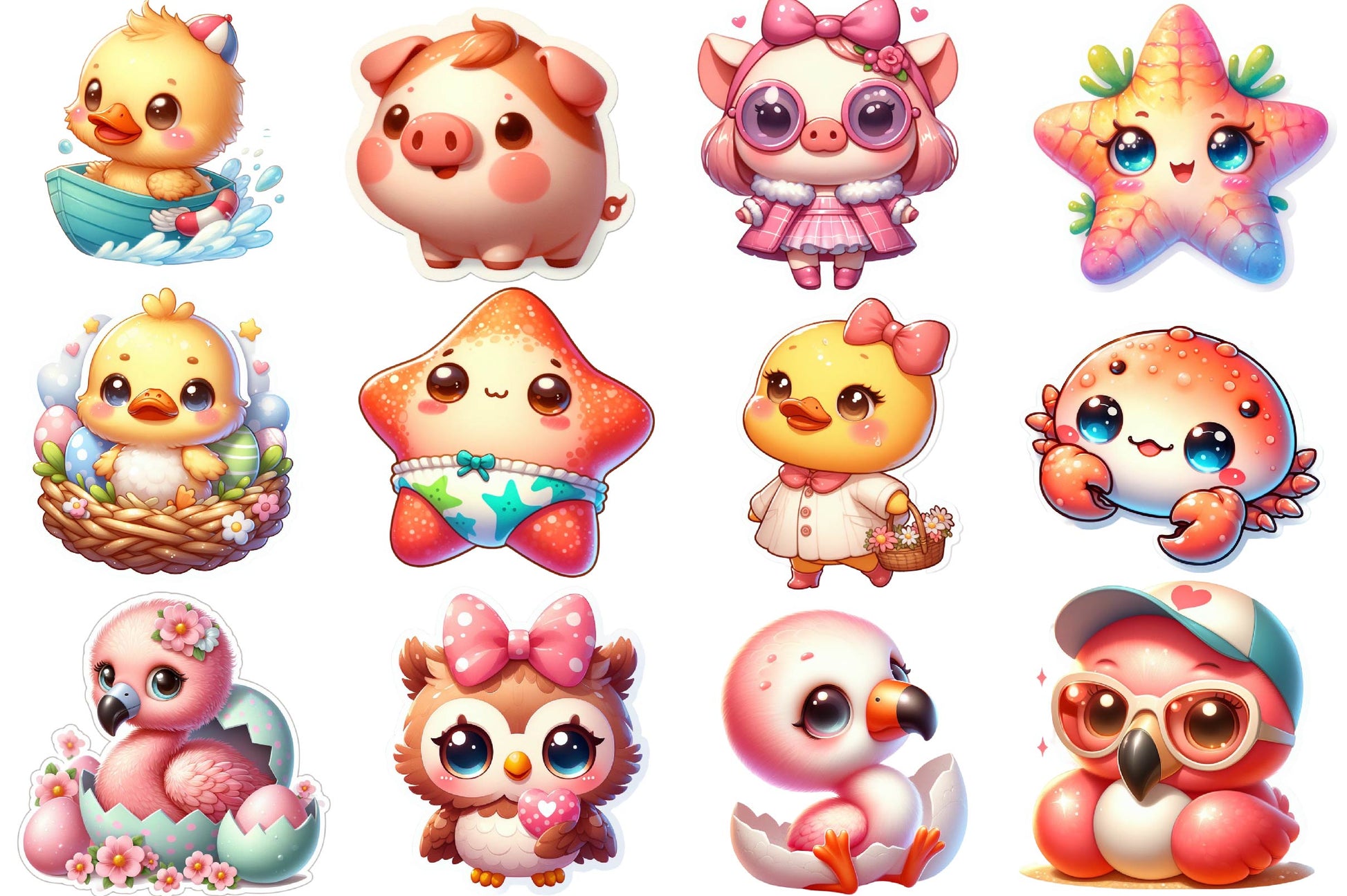 Summer Animals Sticker - CraftNest - Digital Crafting and Art