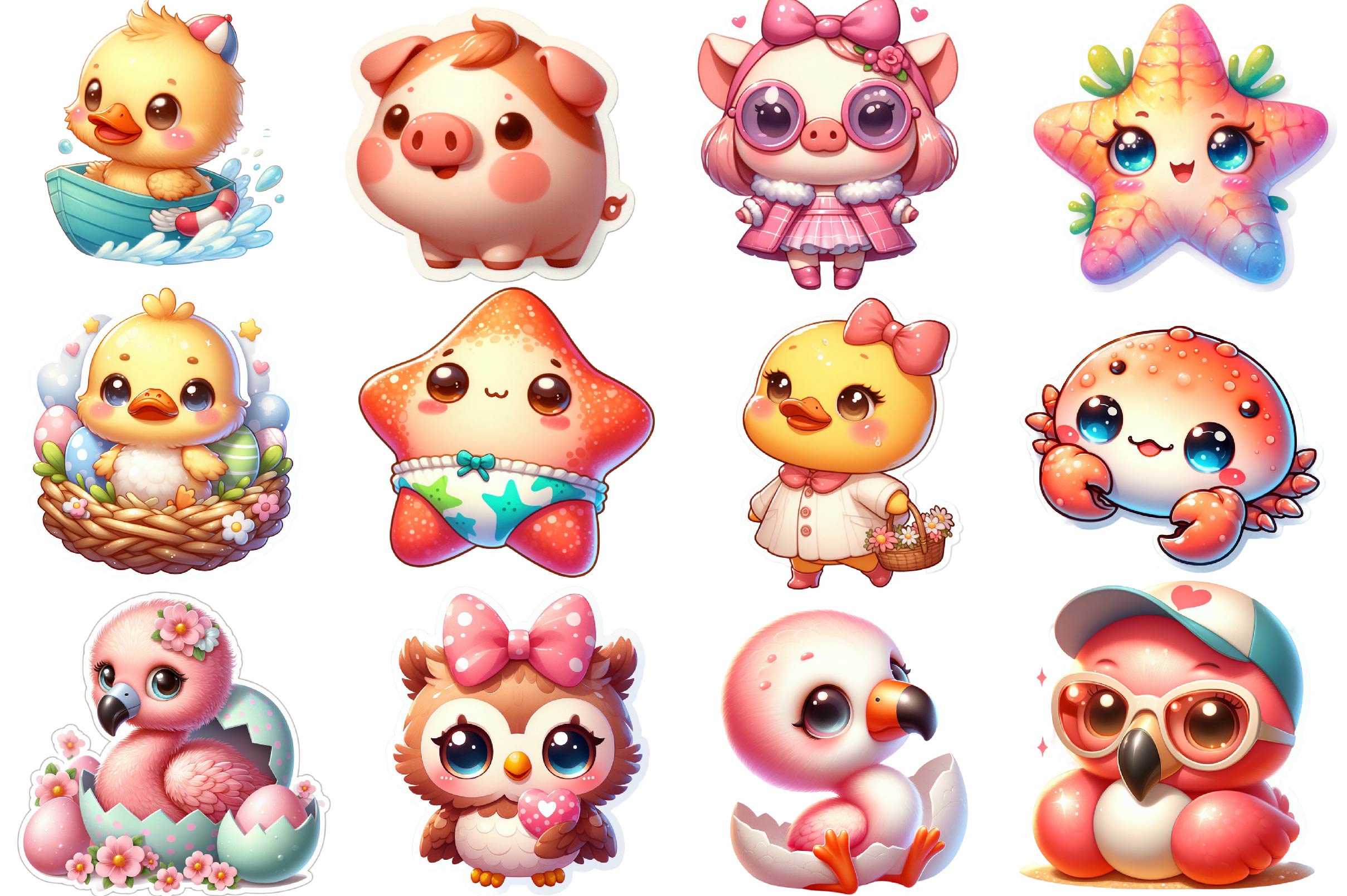 Summer Animals Sticker - CraftNest - Digital Crafting and Art