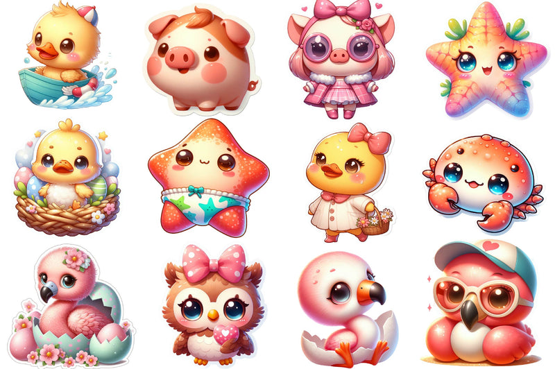 Summer Animals Sticker - CraftNest - Digital Crafting and Art