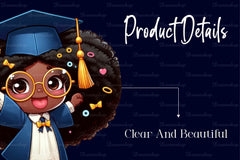 Girl Afro Graduation Clipart Bundle - CraftNest - Digital Crafting and Art