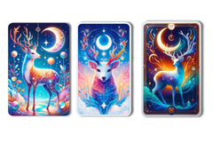 Magic And Celestial Deer Tarot Card Clipart Bundle - CraftNest - Digital Crafting and Art