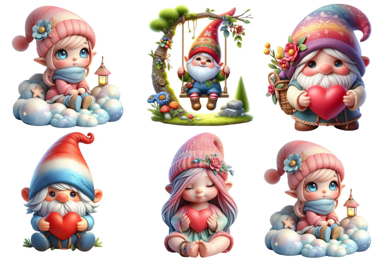 Hippie Gnomes Clipart Bundle - CraftNest - Digital Crafting and Art