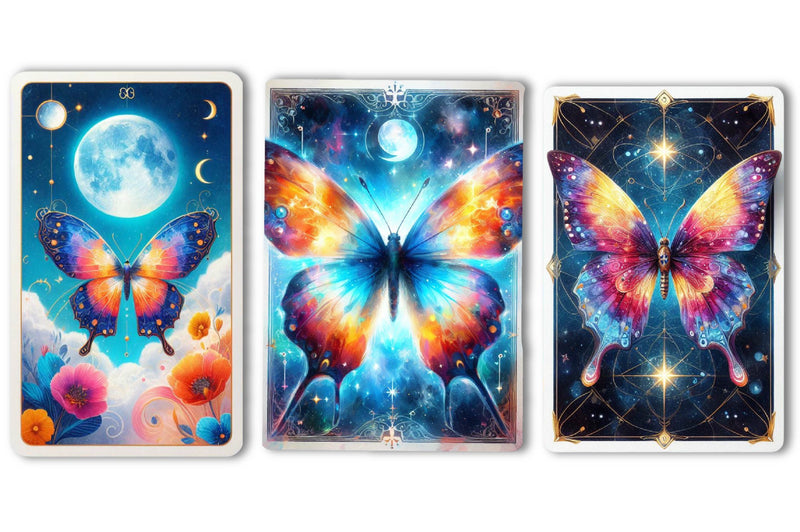 Magic And Celestial Butterfly Tarot Card Clipart Bundle - CraftNest - Digital Crafting and Art