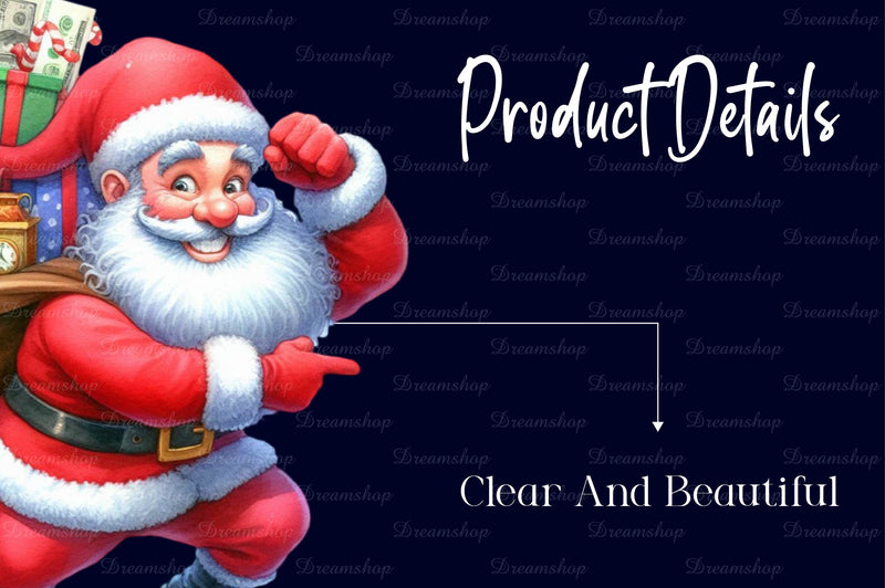 Funny Christmas Santa Clipart Bundle 3 - CraftNest - Digital Crafting and Art