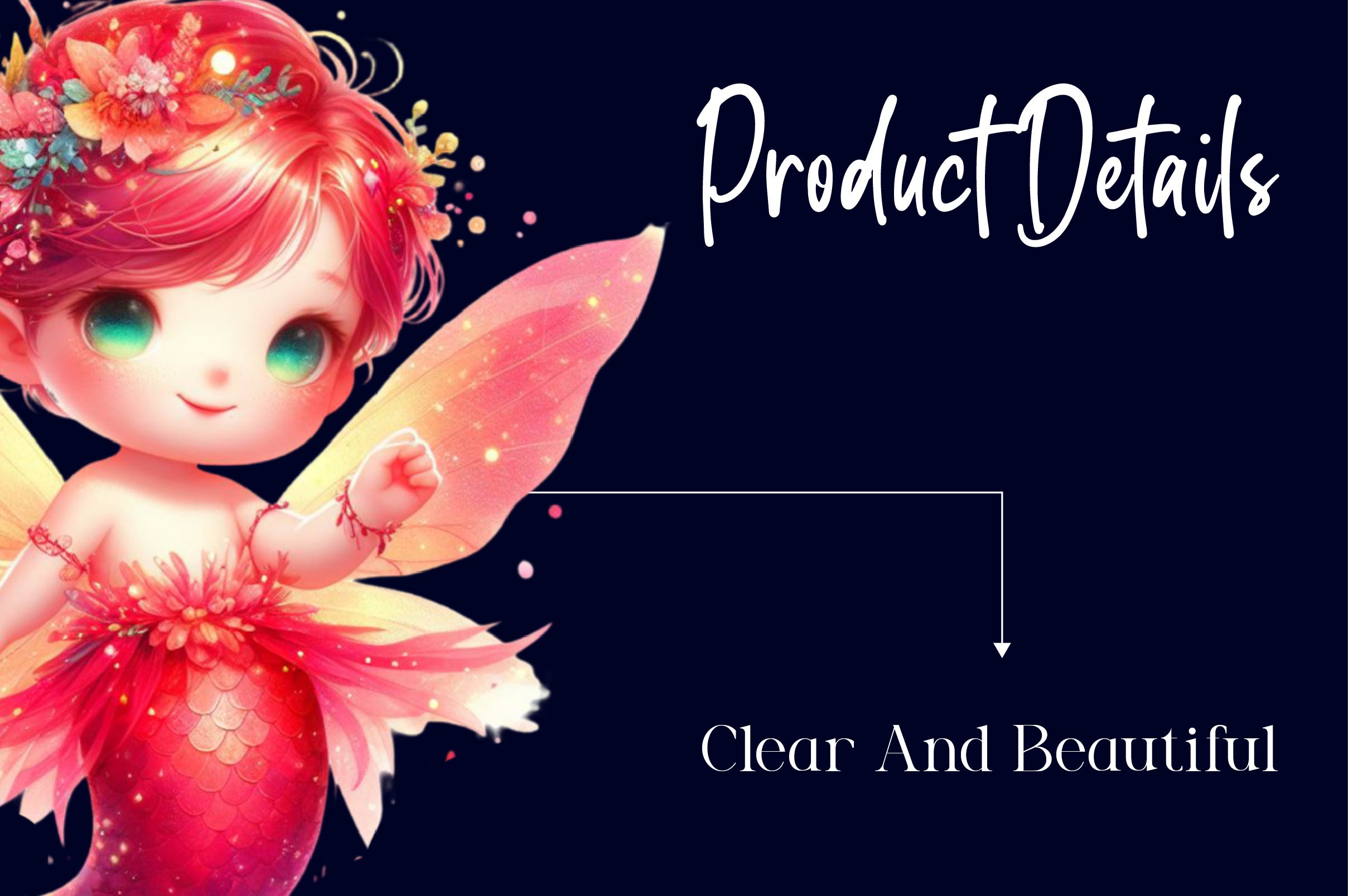 Cute Mermaid Fairy Clipart Bundle - CraftNest - Digital Crafting and Art