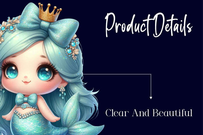 Cute Mermaid Clipart Bundle 1 - CraftNest - Digital Crafting and Art