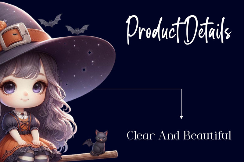 Cute Little Witch Clipart Bundle - CraftNest - Digital Crafting and Art