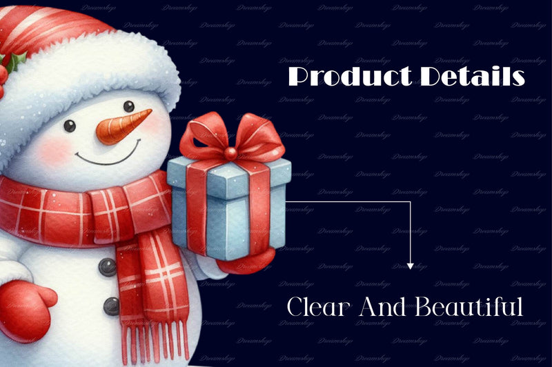 Christmas Cute Snowman Clipart Bundle 1 - CraftNest - Digital Crafting and Art