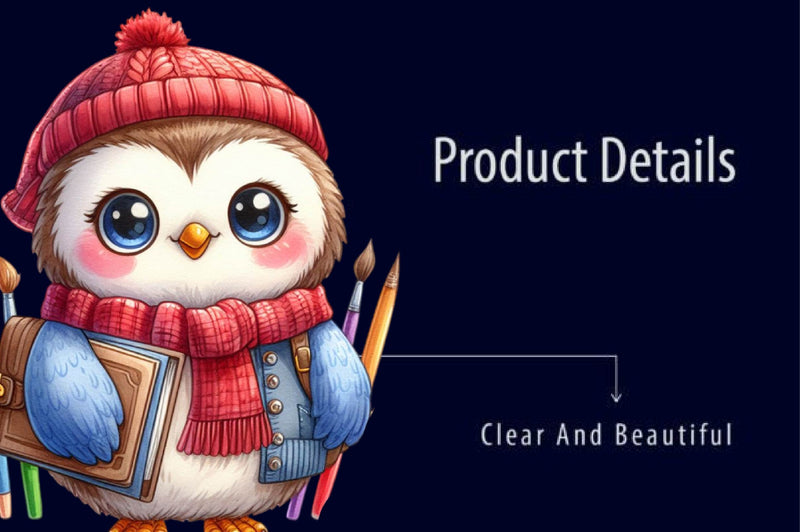 Cute Owl Student Cartoon Clipart Bundle - CraftNest - Digital Crafting and Art