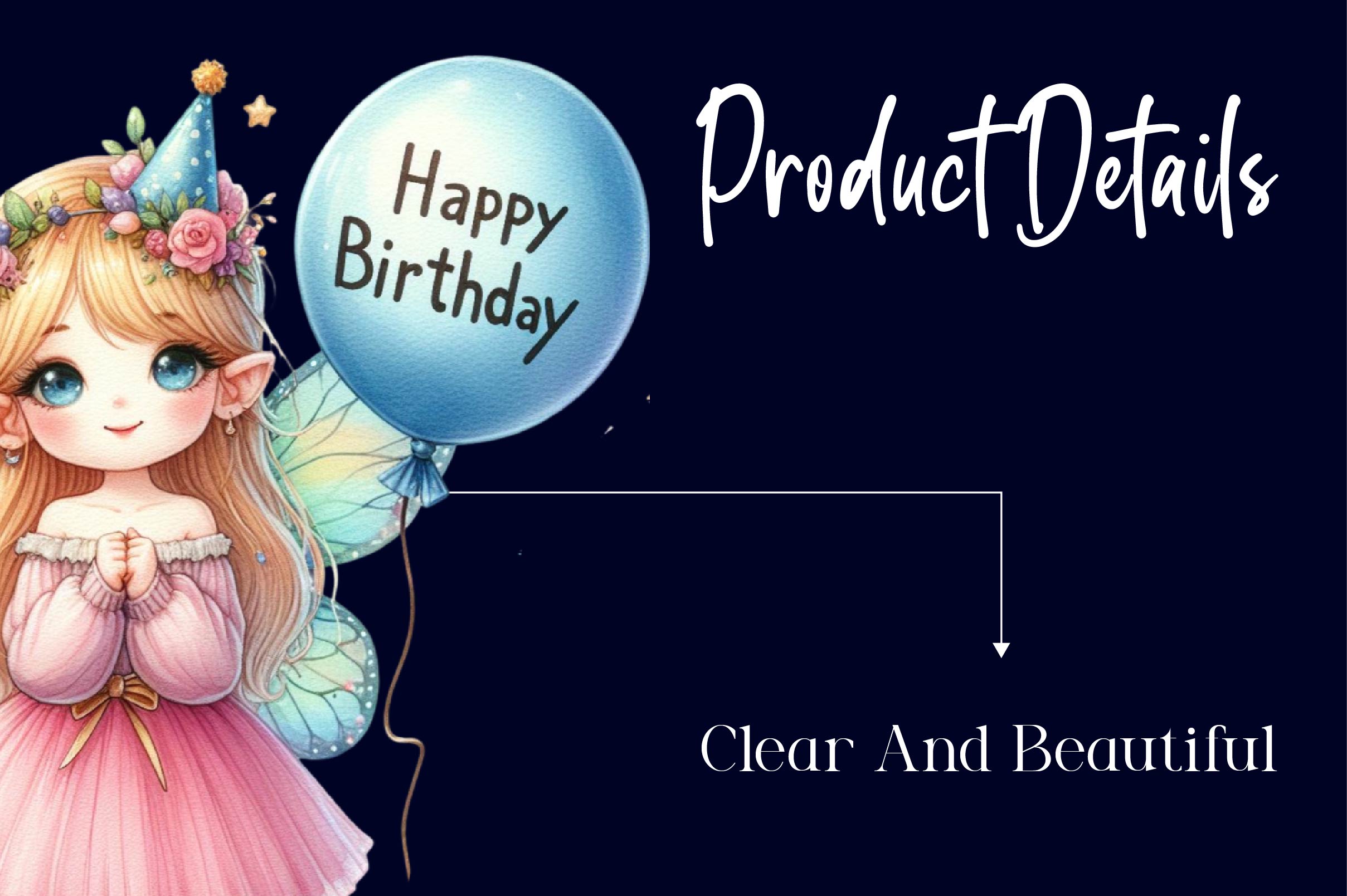 Cute Fairy Happy Birthday Clipart Bundle - CraftNest - Digital Crafting and Art