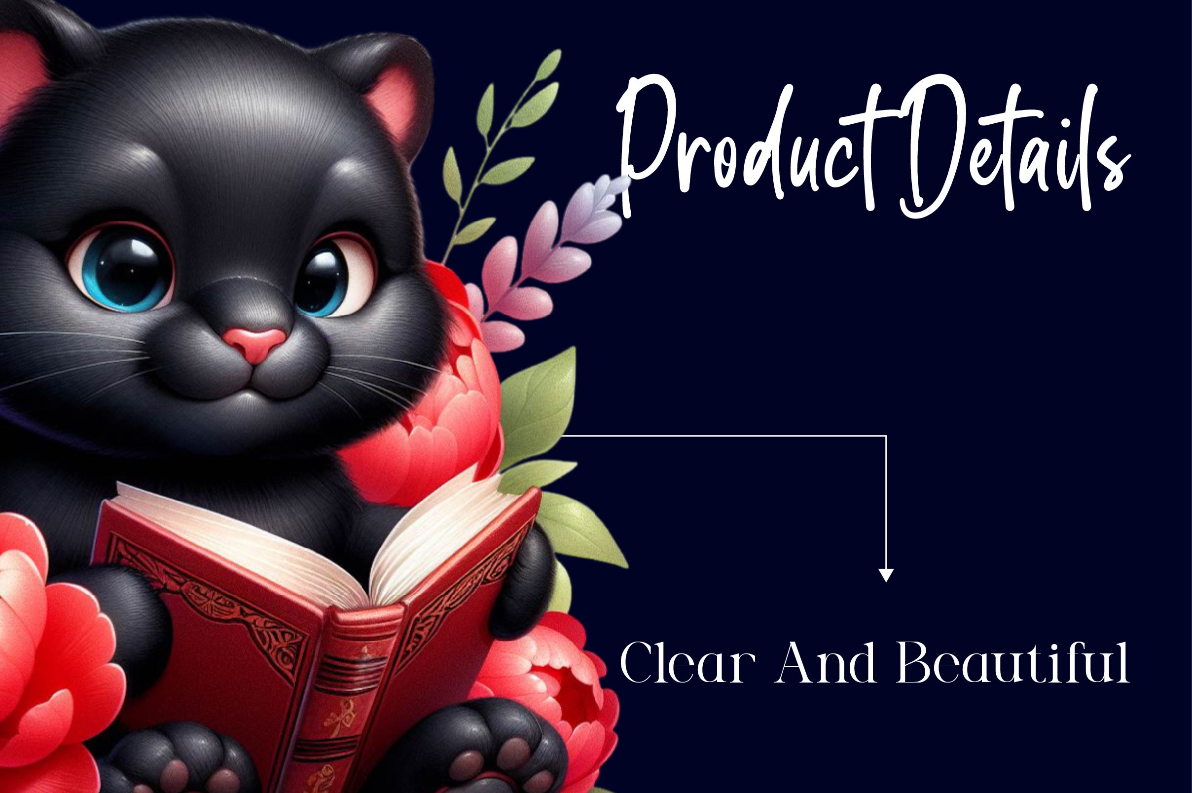 Panther Cute Black Cat Clipart Bundle - CraftNest - Digital Crafting and Art