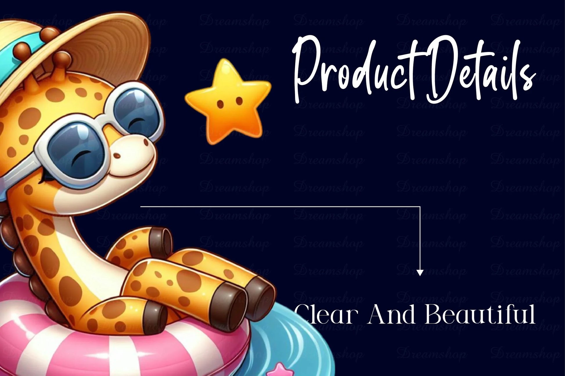 Funny Giraffe In Pool Party Clipart Bundle - CraftNest - Digital Crafting and Art