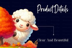 Cute Autumn Sheep Clipart Bundle - CraftNest - Digital Crafting and Art