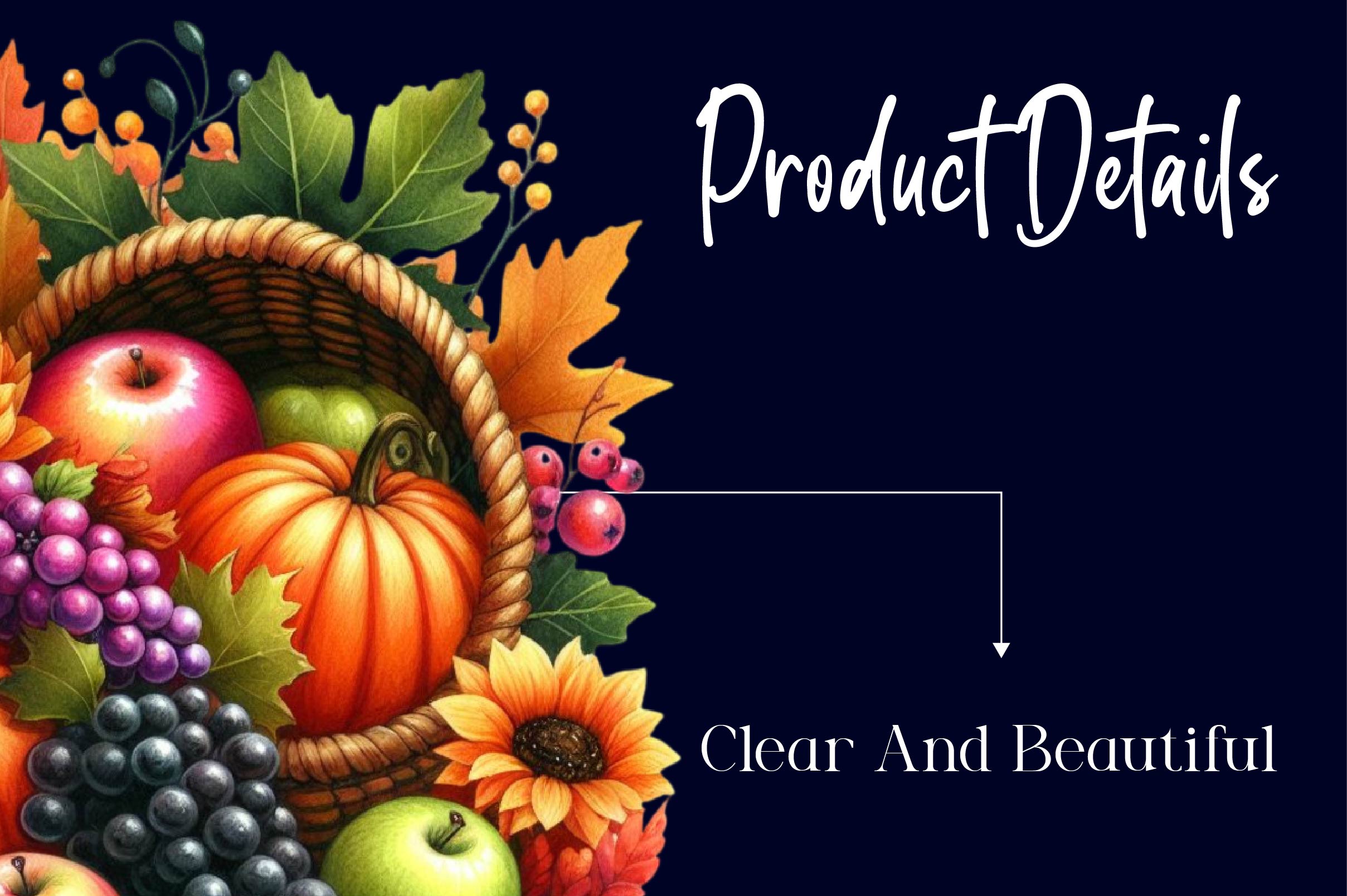 Harvest Cornucopia Clipart Bundle - CraftNest - Digital Crafting and Art