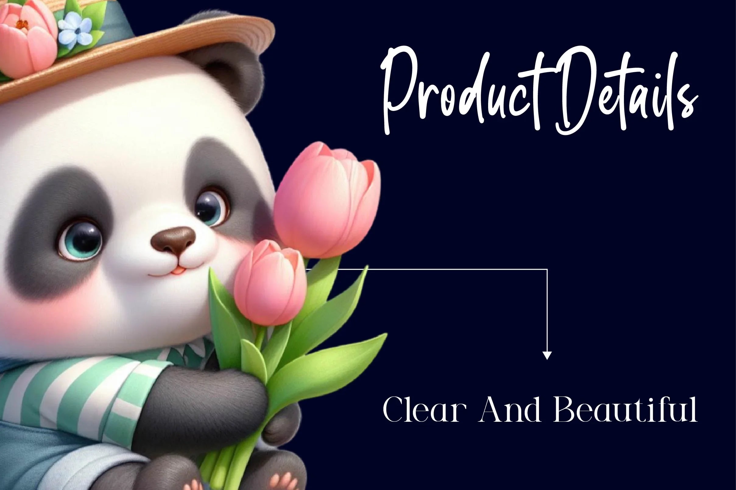 Spring Panda With Flowers Clipart Bundle - CraftNest - Digital Crafting and Art
