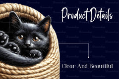 Quirky Funny Black Cat Clipart Bundle 1 - CraftNest - Digital Crafting and Art