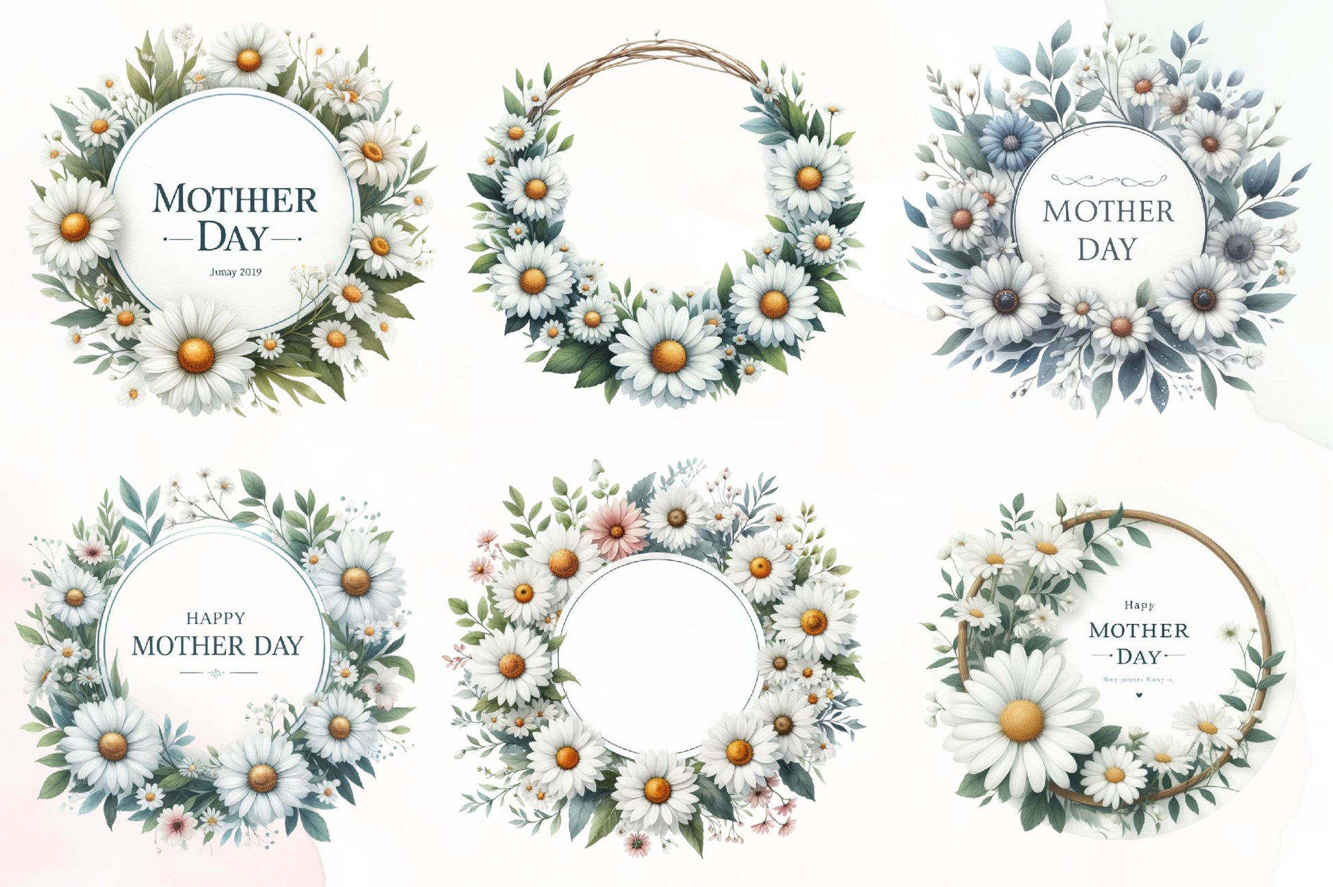 Happy Mother'S Day Floral Bouquets Clipart Bundle - CraftNest - Digital Crafting and Art