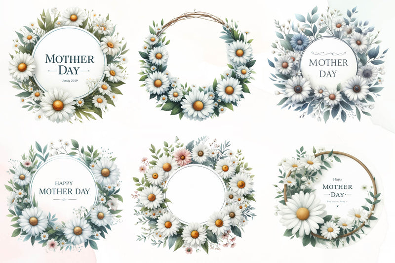 Happy Mother'S Day Floral Bouquets Clipart Bundle - CraftNest - Digital Crafting and Art