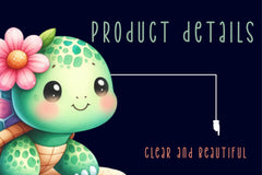 Turtle With A Flower Clipart Bundle - CraftNest - Digital Crafting and Art