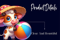 Funny Cow In Pool Party Clipart Bundle - CraftNest - Digital Crafting and Art