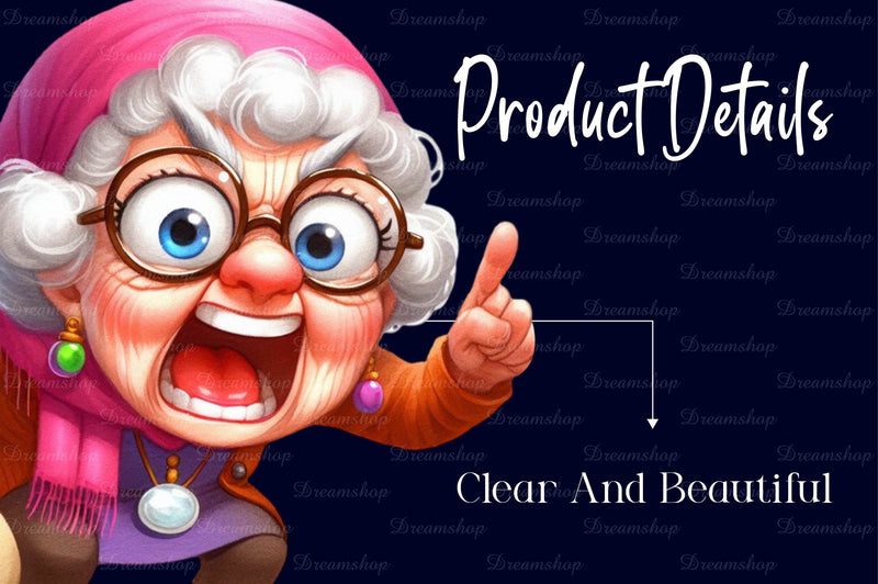 Funny Grandma Clipart Bundle - CraftNest - Digital Crafting and Art