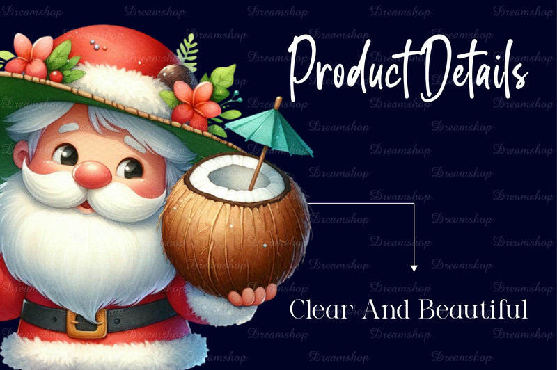 Santa Claus Christmas In July Clipart Bundle - CraftNest - Digital Crafting and Art