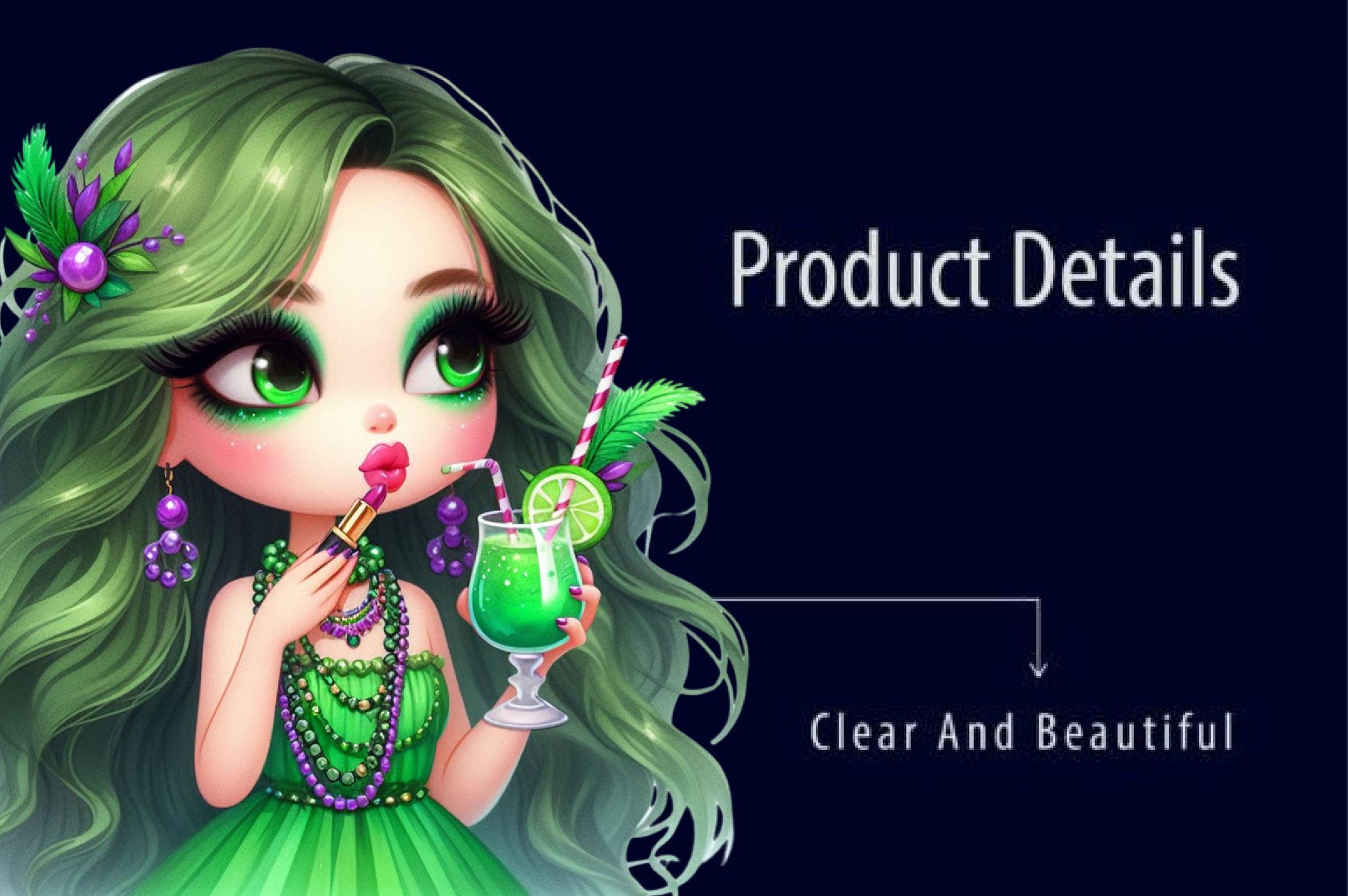 Mardi Gras Cute Girl Clipart Bundle 1 - CraftNest - Digital Crafting and Art