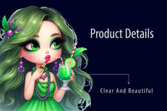 Mardi Gras Cute Girl Clipart Bundle 1 - CraftNest - Digital Crafting and Art