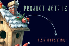 Christmas Bird House Clipart Bundle - CraftNest - Digital Crafting and Art