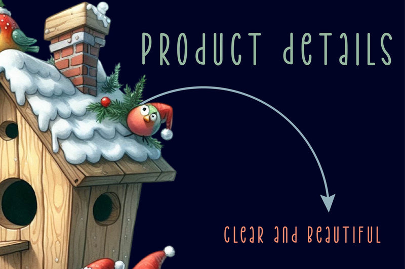 Christmas Bird House Clipart Bundle - CraftNest - Digital Crafting and Art