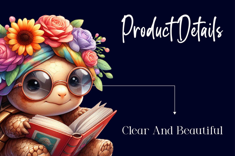 Cute Summer Tortoise Clipart Bundle - CraftNest - Digital Crafting and Art