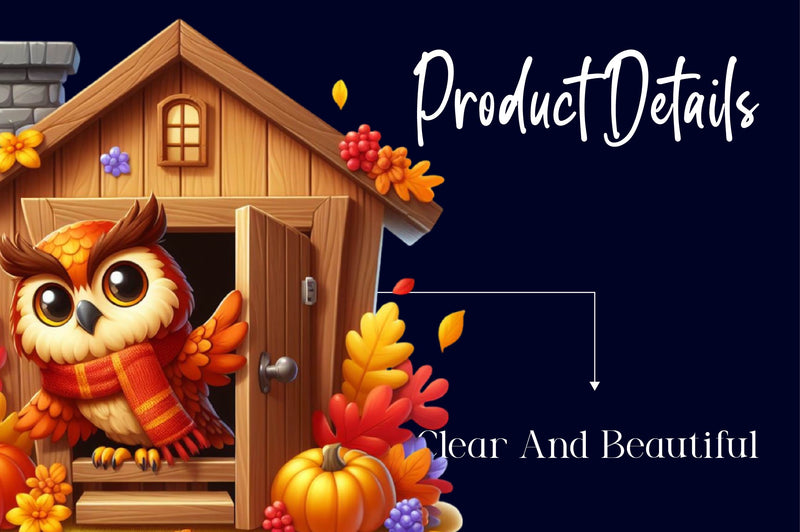 Autumn Owl House Clipart Bundle - CraftNest - Digital Crafting and Art