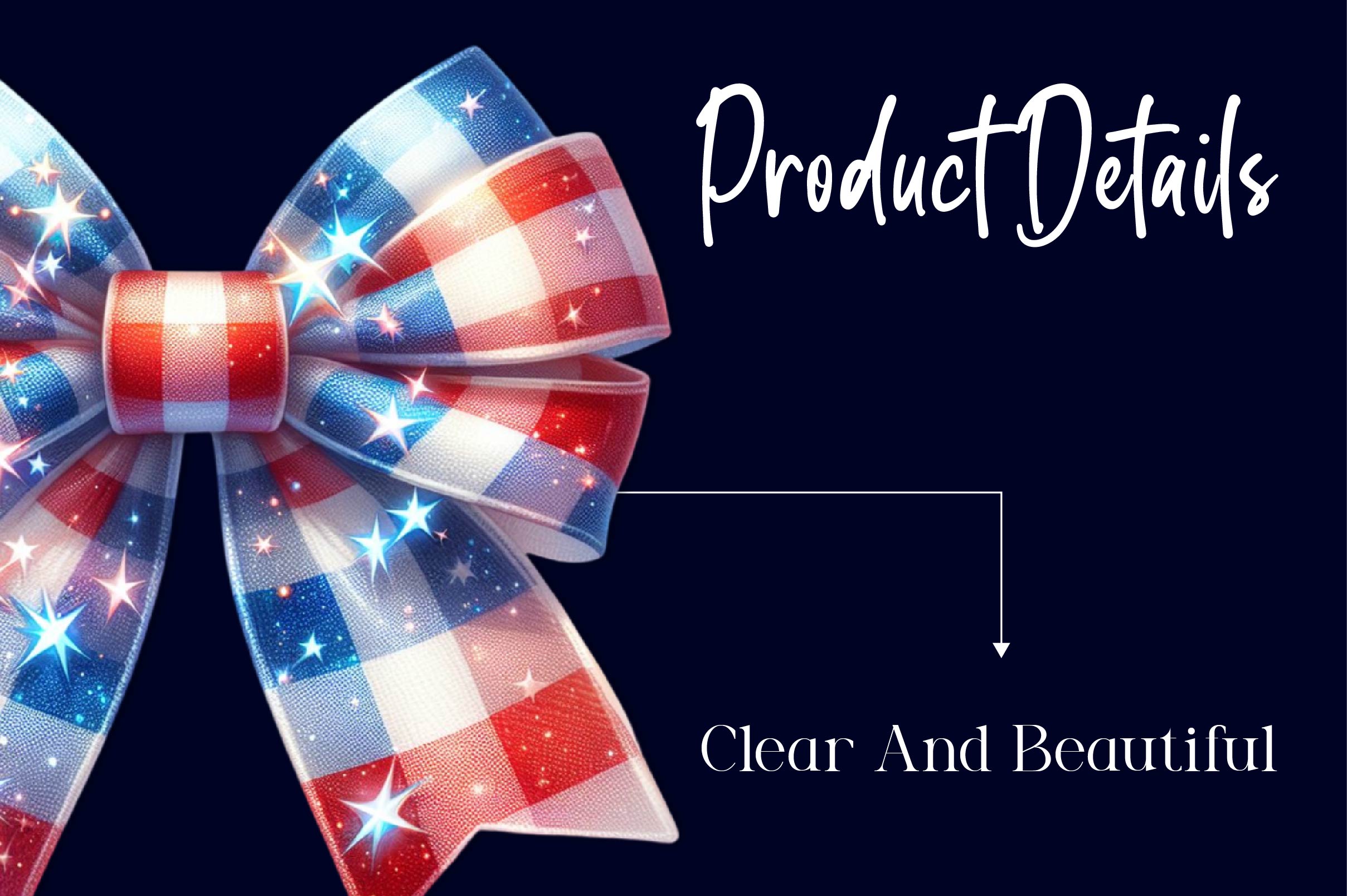 Gingham Patriotic Bow Clipart Bundle - CraftNest - Digital Crafting and Art