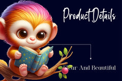 Animals Reading Book Clipart Bundle - CraftNest - Digital Crafting and Art